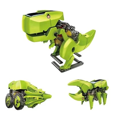 Assembled Dinosaur Solar Powered 3-in-1 Robot Toy